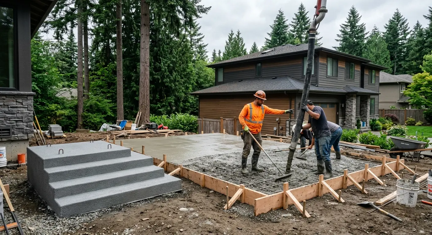 pouring concrete Bellevue WA